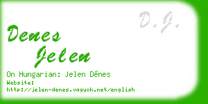 denes jelen business card