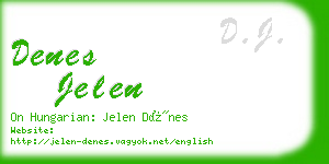 denes jelen business card